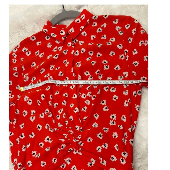 Ganni Red and Floral Collared Dress XS (US 2) NWOT - Picture 14 of 15
